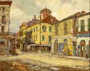 William Woodward St. Louis and Chartres Streets oil on canvas